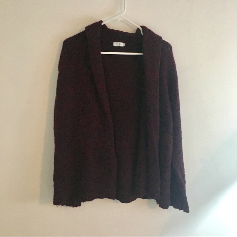 Shop Tobi Maroon Cardigan